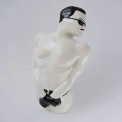 Vintage Freddie Mercury sculpture by Swineside Ceramics, 1980`s ca, English